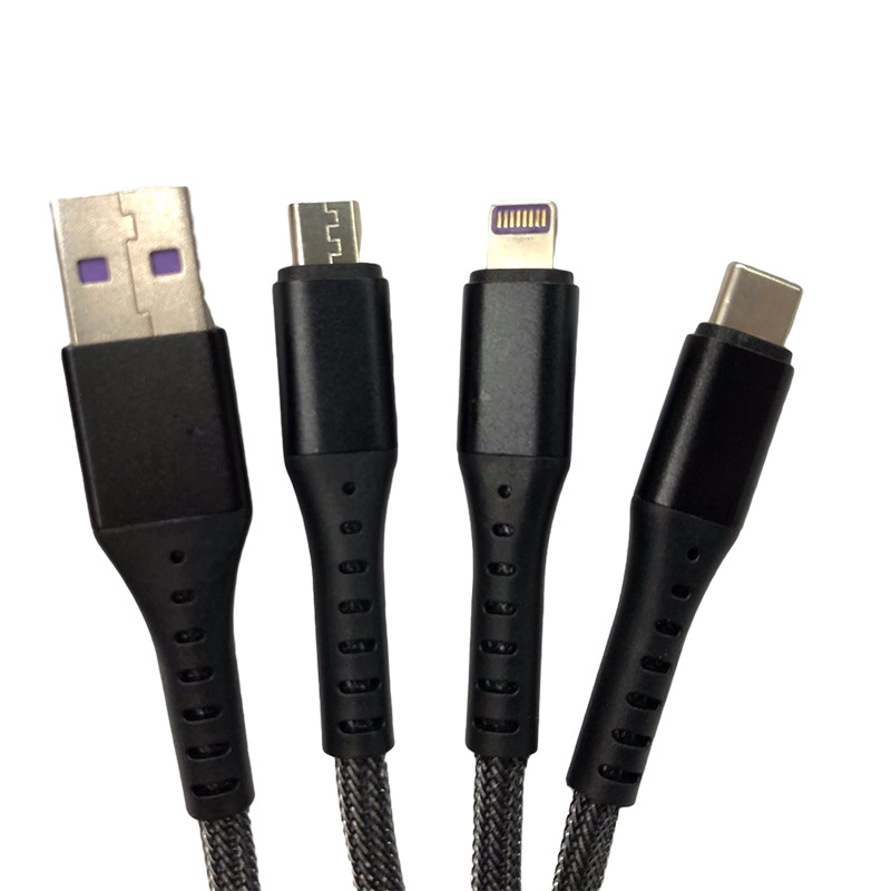 尼龙编织一拖三 USB 连接线-detail-5